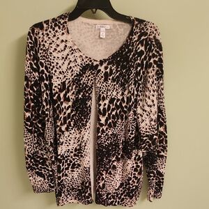 Croft & Barrow Leopard Print Cardigan